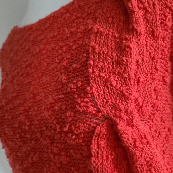 Anthropologie Sparrow coral cotton texture sweater - Picture 4 of 7